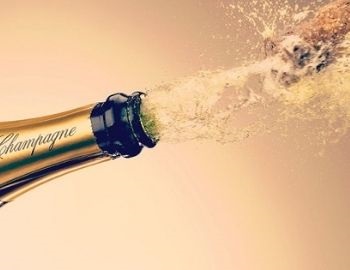 recetario con champagne