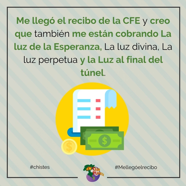 me lleg� el recibo