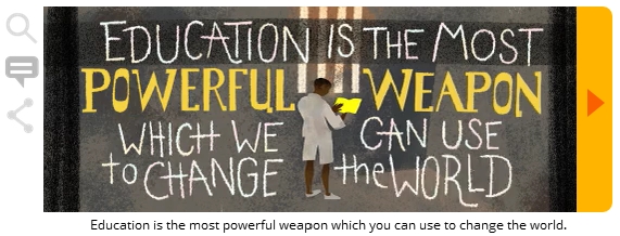 la educacin es el arma ms poderosa que puedes usar para cambiar el mundo