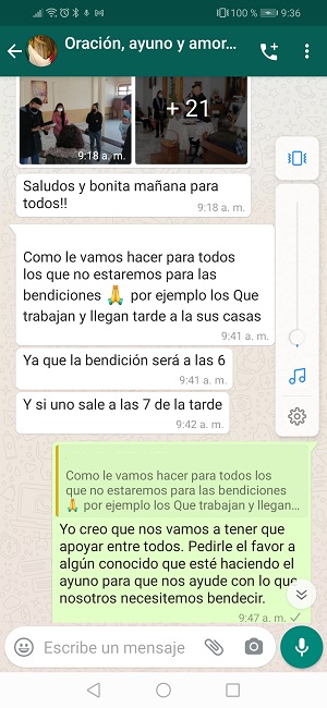 solicitud de ayuda para el ayuno