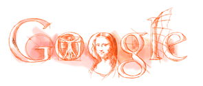 logotipo google de leonardo da vinci