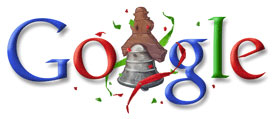 logo google. feliz dia de la independencia del 2008