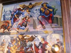 mural en el teatro angela peralta, san miguel de allende guanajuato